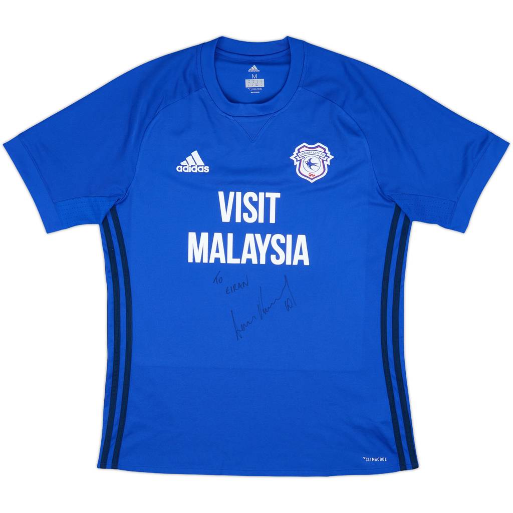 2017-18 Cardiff City Signed Home Shirt - 10/10 - (M)