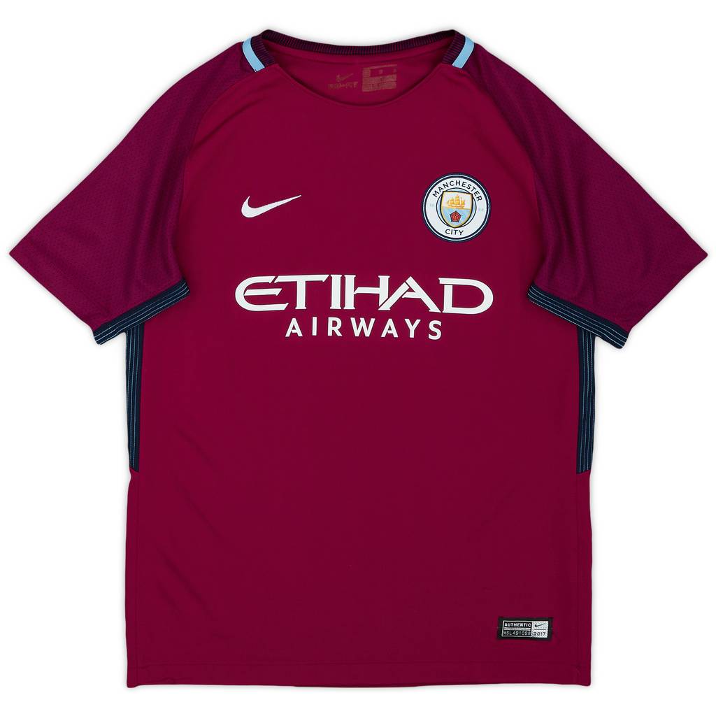 2017-18 Manchester City Away Shirt - 9/10 - (M.Boys)