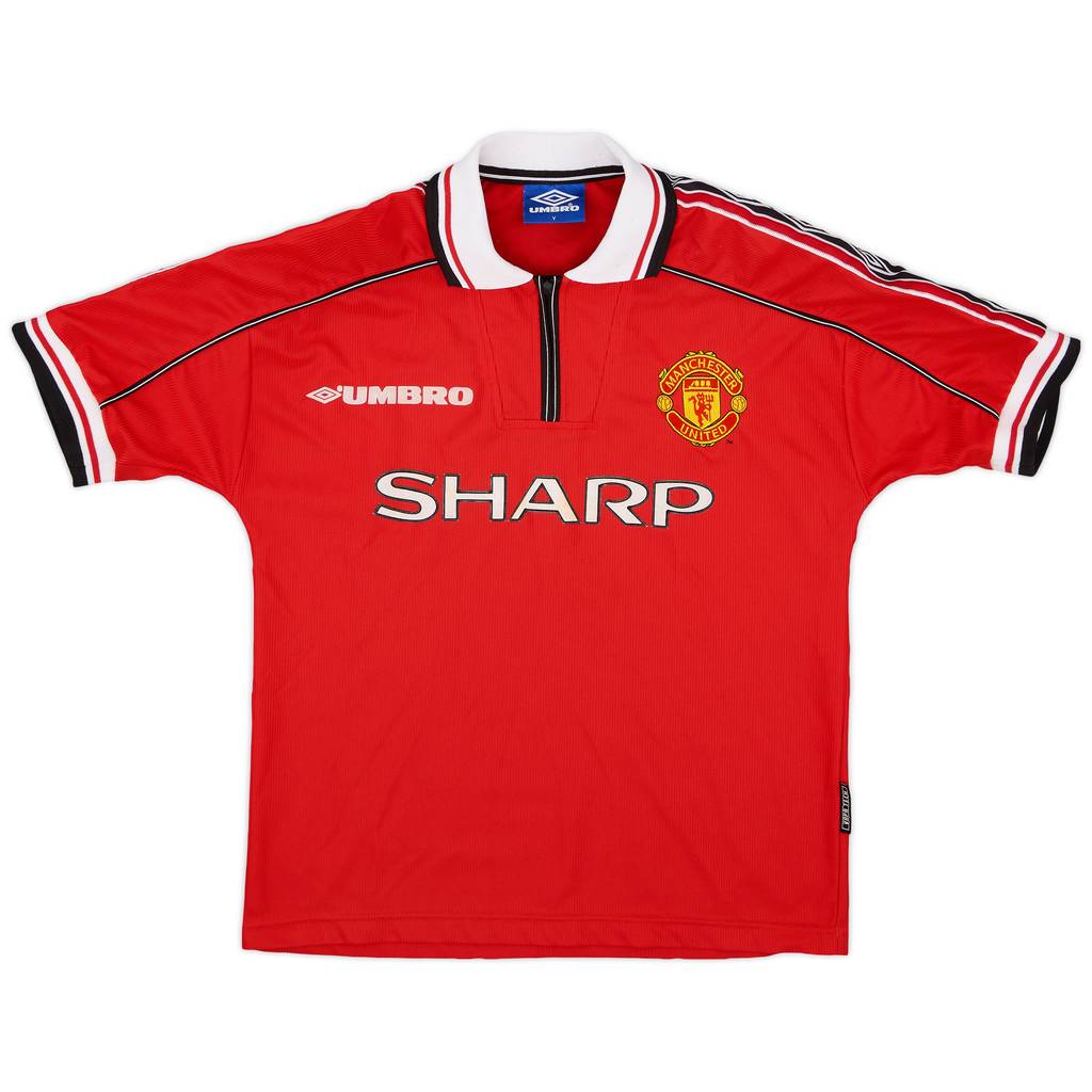 1998-00 Manchester United Home Shirt - 8/10 - (Y)