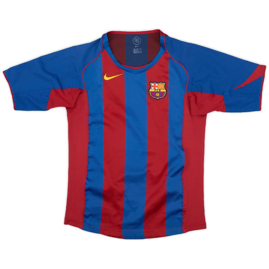 2004-05 Barcelona Home Shirt - 7/10 - (XL.Boys)
