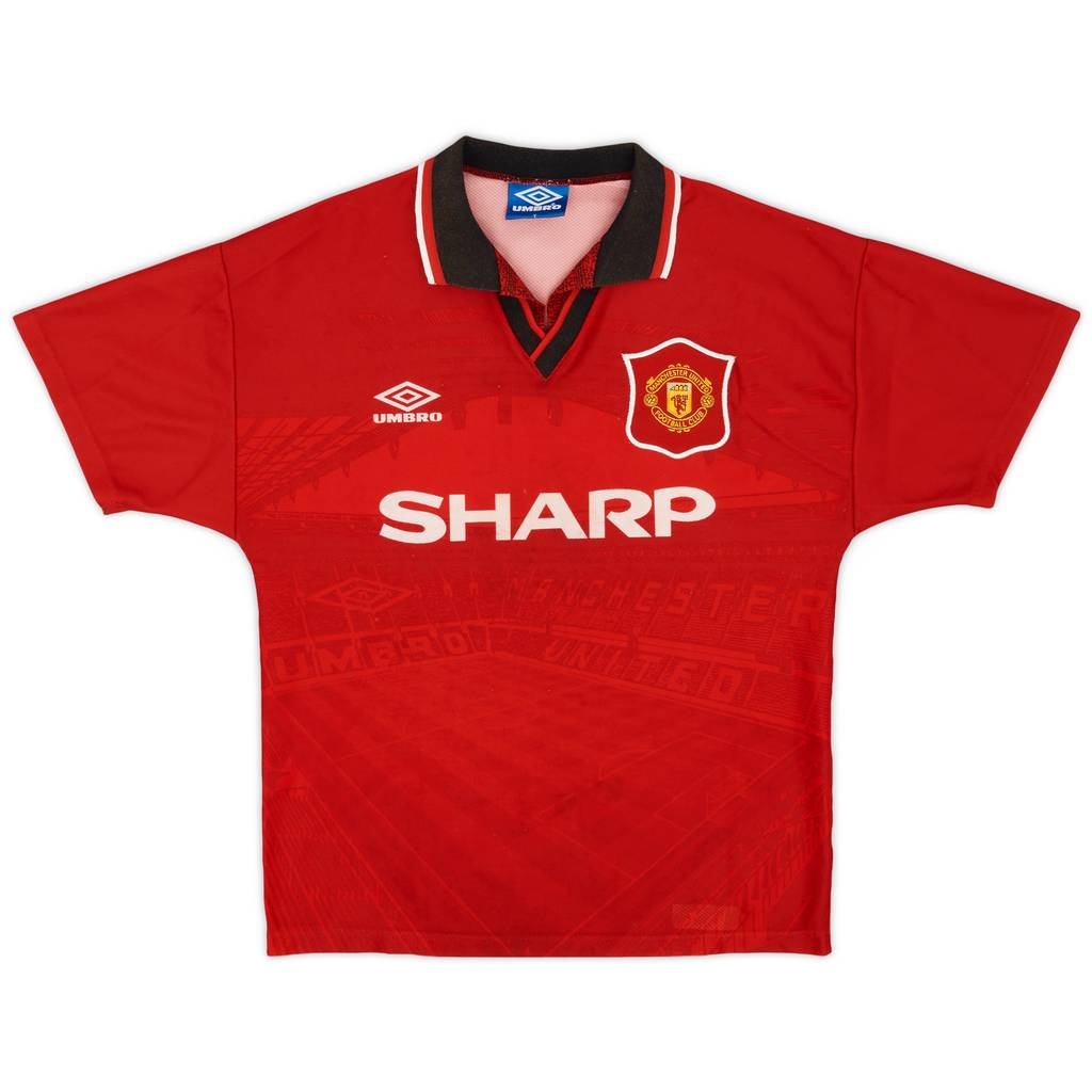1994-96 Manchester United Home Shirt - 8/10 - (Y)