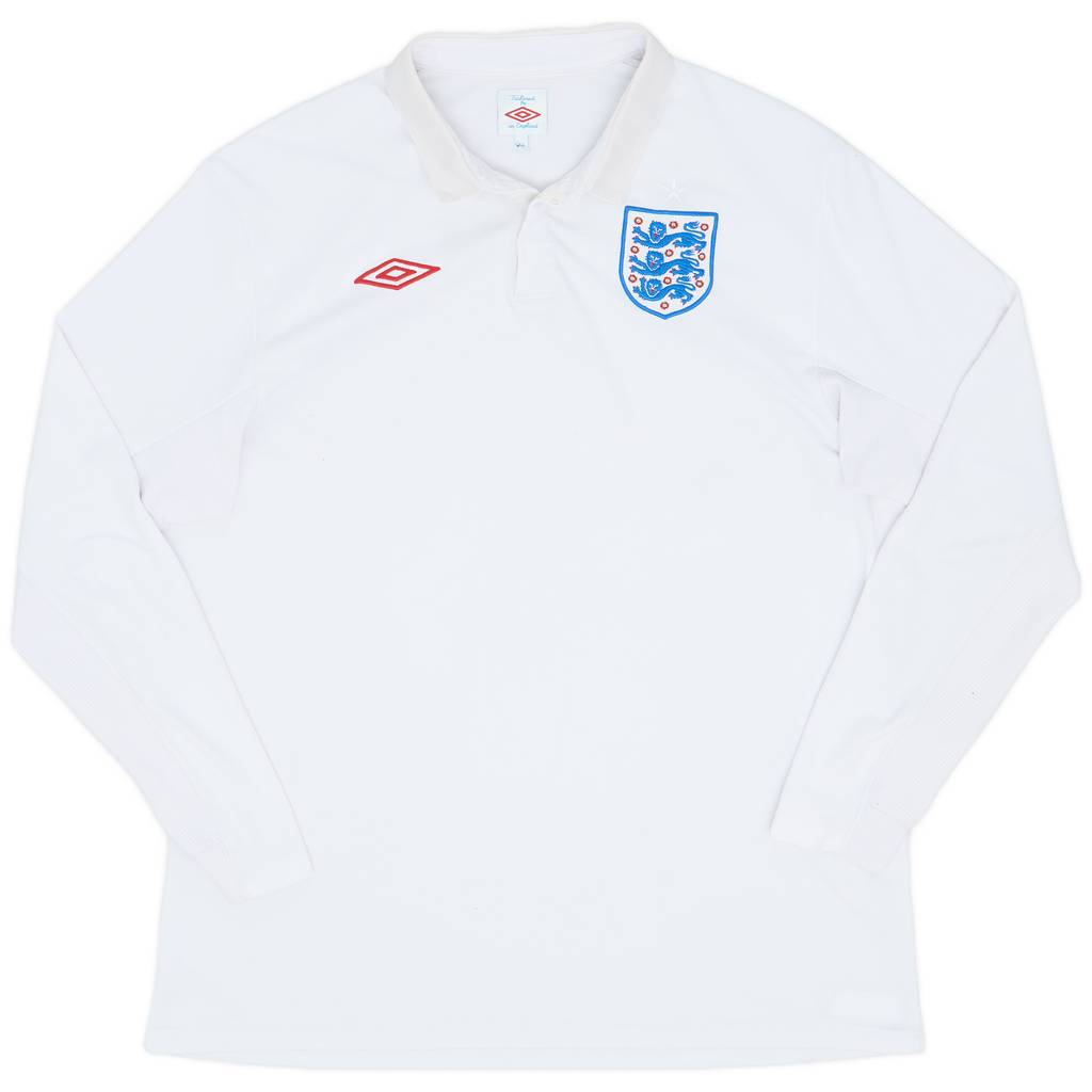 2009-10 England Home L/S Shirt - 8/10 - (L)