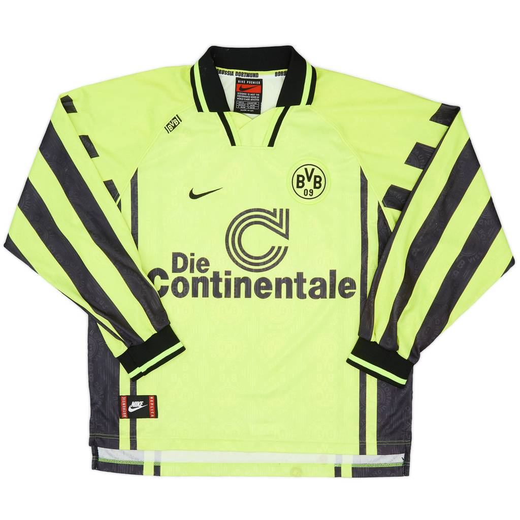 1996-97 Borussia Dortmund Home L/S Shirt - 7/10 - (XL)