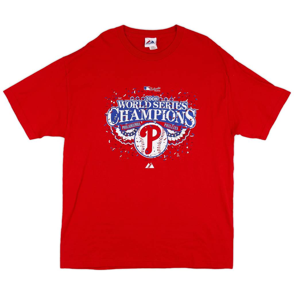 2008 Philadelphia Phillies World Series Champions Majestic Tee - 9/10 - (XL)