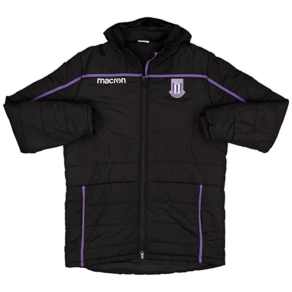 2018-19 Stoke City Macron Hooded Padded Bench Coat - 5/10 - (XL)
