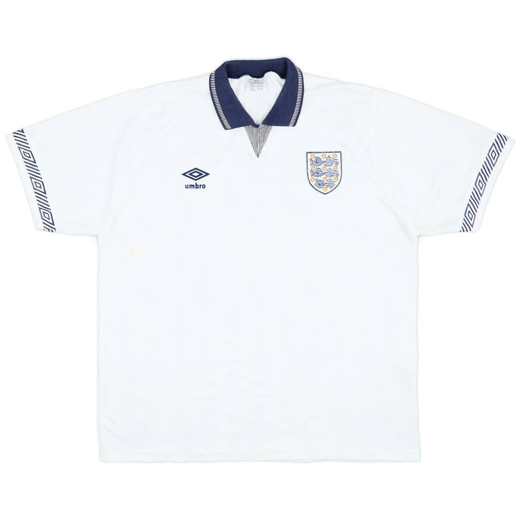1990-92 England Home Shirt - 6/10 - (L)