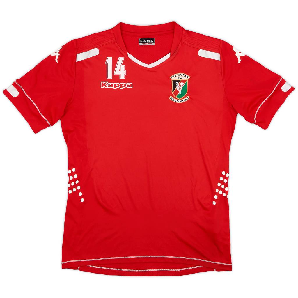 2016-17 Glentoran Kappa Player Issue Training Shirt #14 - 9/10 - (M)