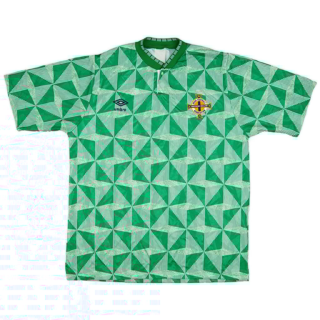 1990-92 Northern Ireland Home Shirt - 7/10 - (L)