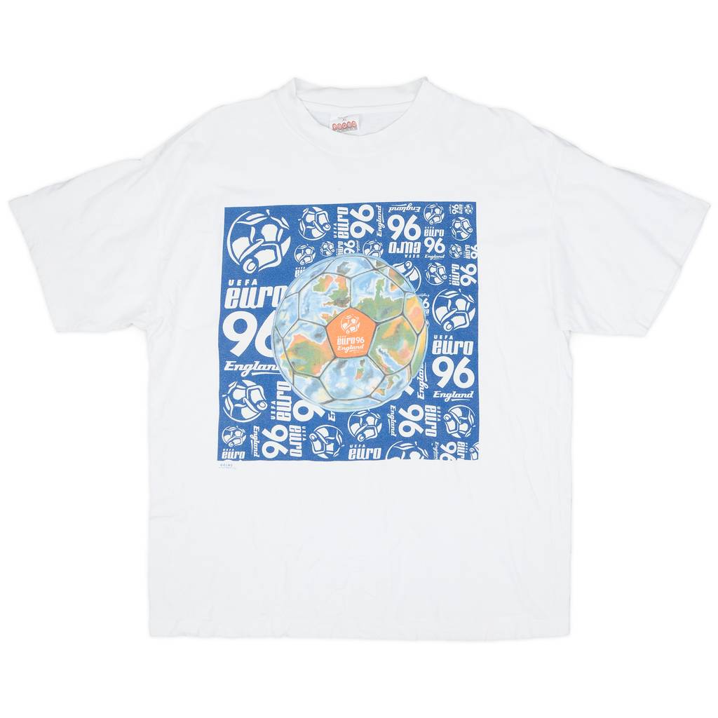 1996 England 'Euro 96' Cotton Graphic Tee - 6/10 - (XL)