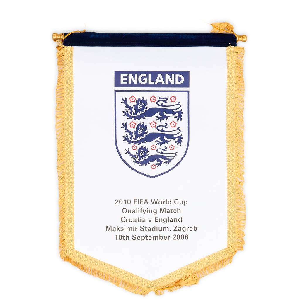 2008 England Match Pennant World Cup 2010 Qualifier (v Croatia)