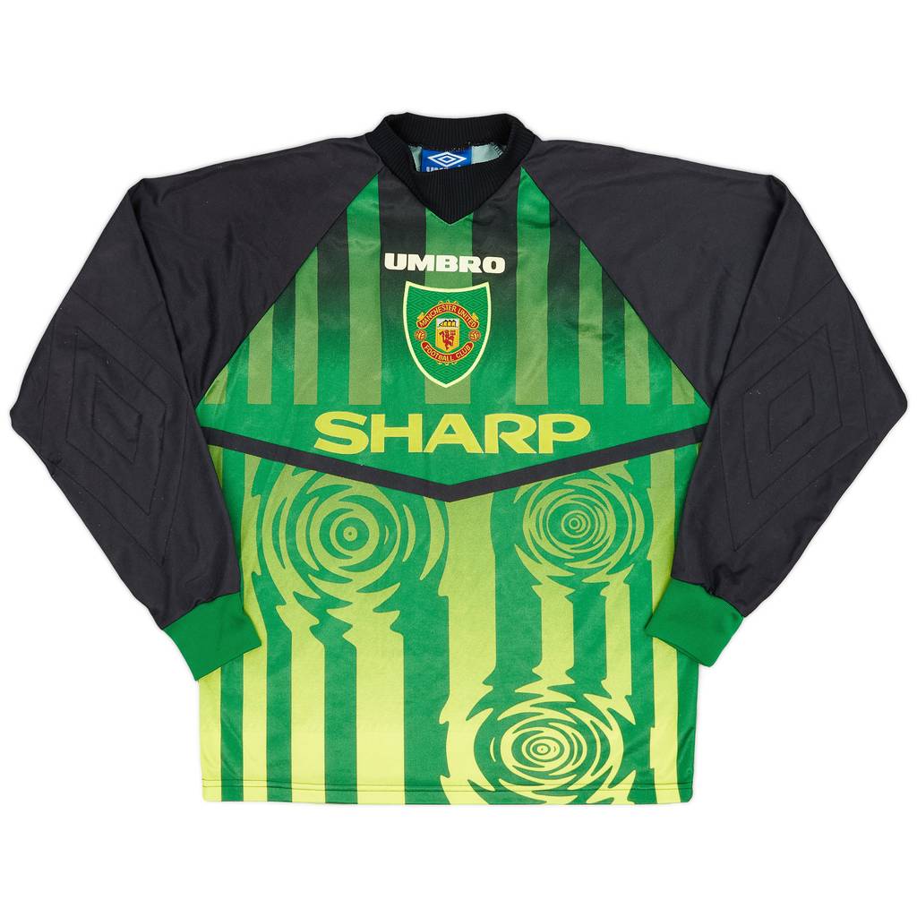 1997-98 Manchester United Green GK Shirt - 8/10 - (Y)