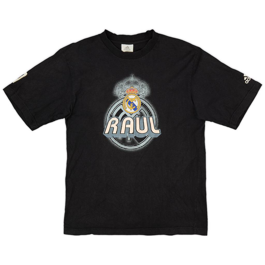 2001-02 Real Madrid adidas 'Raul' Graphic Tee - 5/10 - (L)