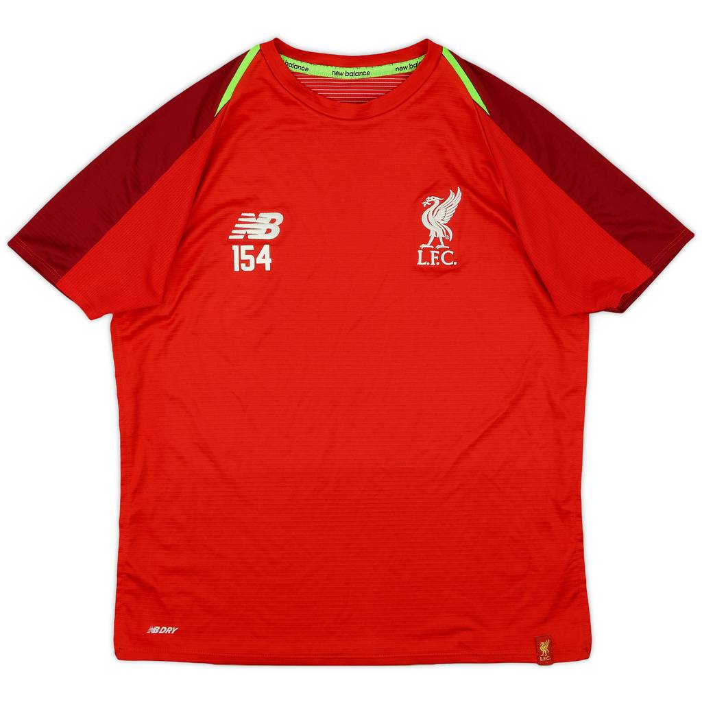 2018-19 Liverpool New Balance Player Issue Training Shirt #154 - 8/10 - (L.Boys)