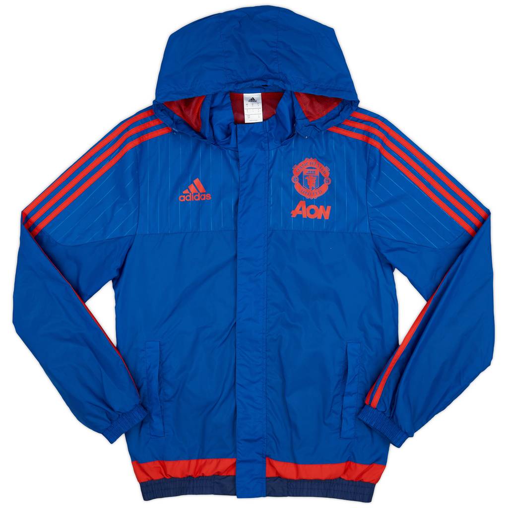 2015-16 Manchester United adidas Rain Jacket - 10/10 - (S)