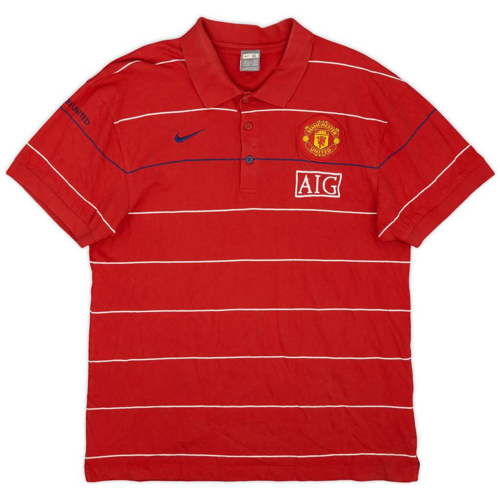 2008-09 Manchester United Nike Polo Shirt - 7/10 - (XL)