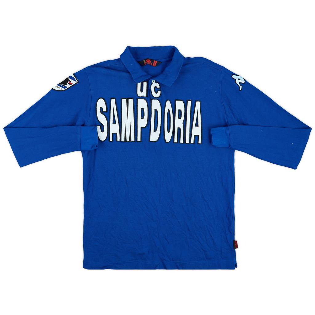 2008-09 Sampdoria Kappa Polo L/S Shirt - 9/10 - (M)
