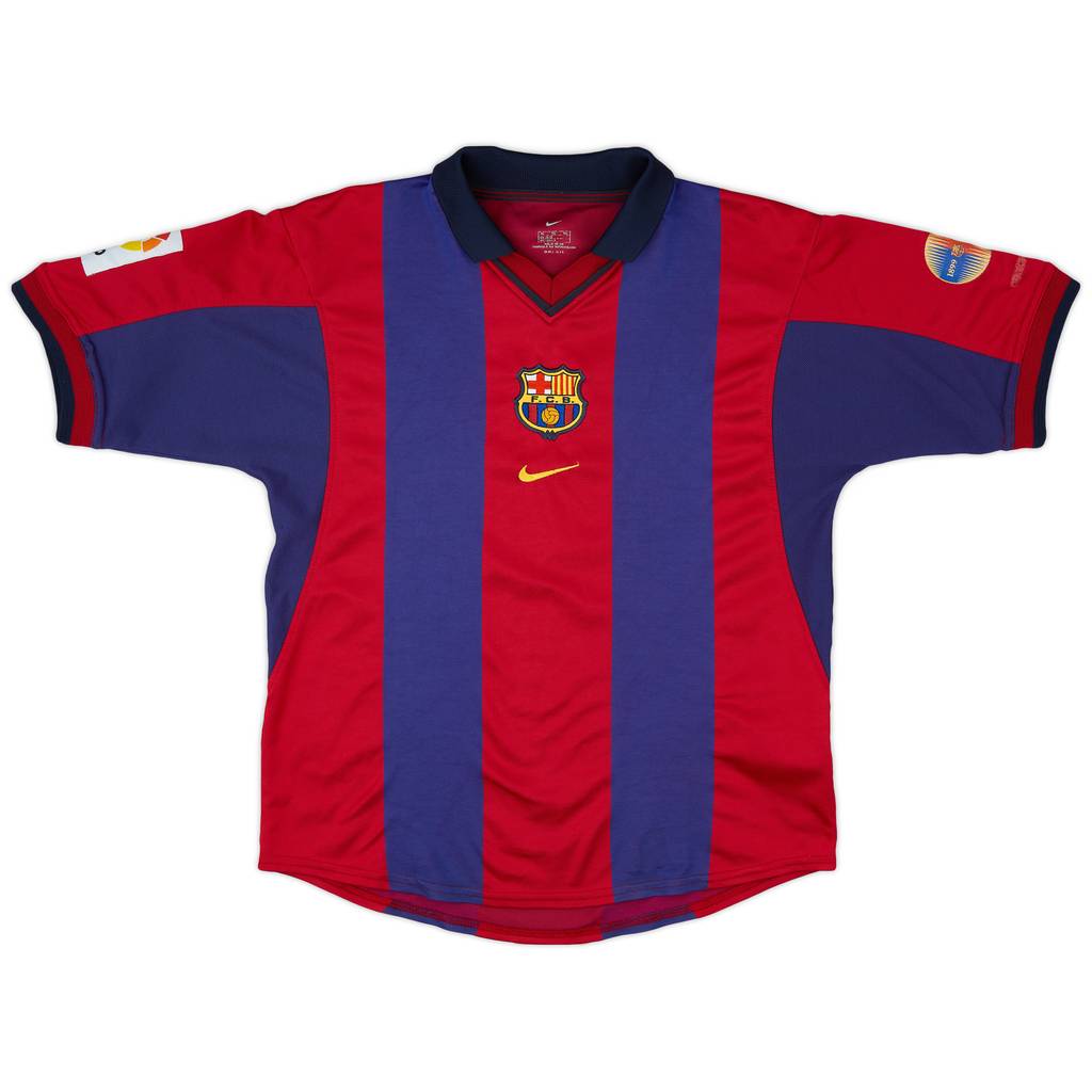 2000-01 Barcelona Home Shirt - 7/10 - (XL.Boys)