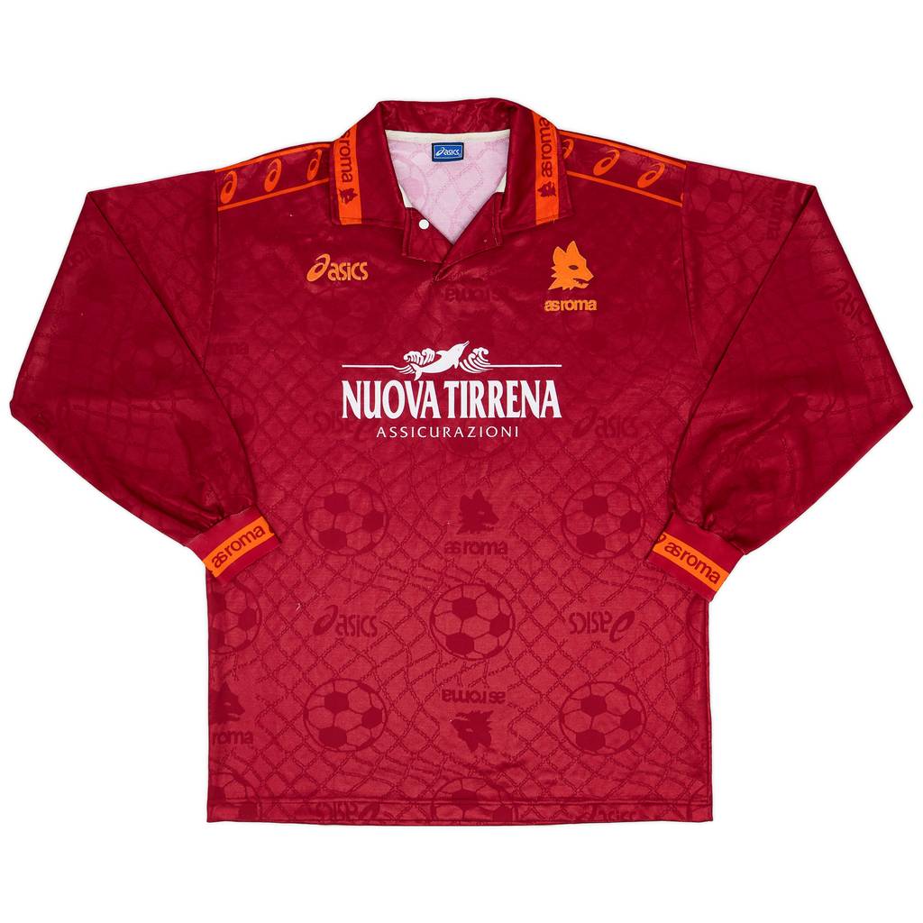 1994-95 Roma Home L/S Shirt - 9/10 - (L)