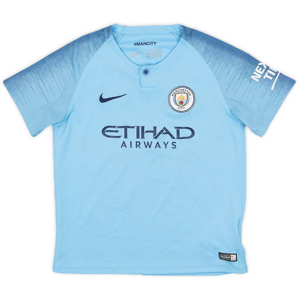 2018-19 Manchester City Home Shirt - 5/10 - (S.Boys)