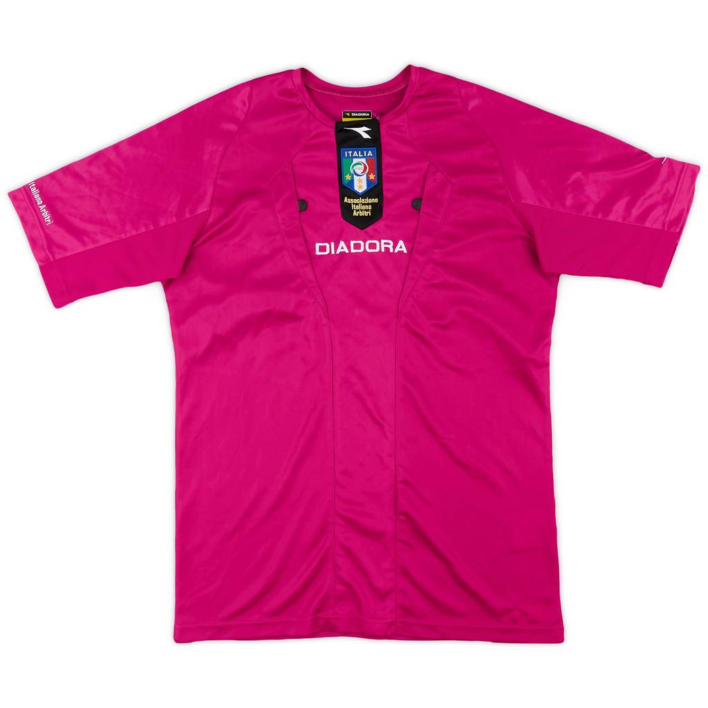 2009-10 ITALY FIGC Diadora Referee S/S Shirt - 8/10 - (S)