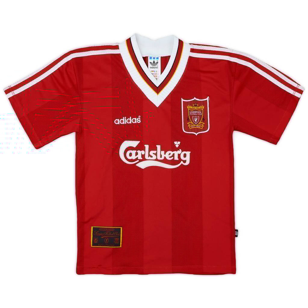 1995-96 Liverpool Home Shirt - 7/10 - (L.Boys)