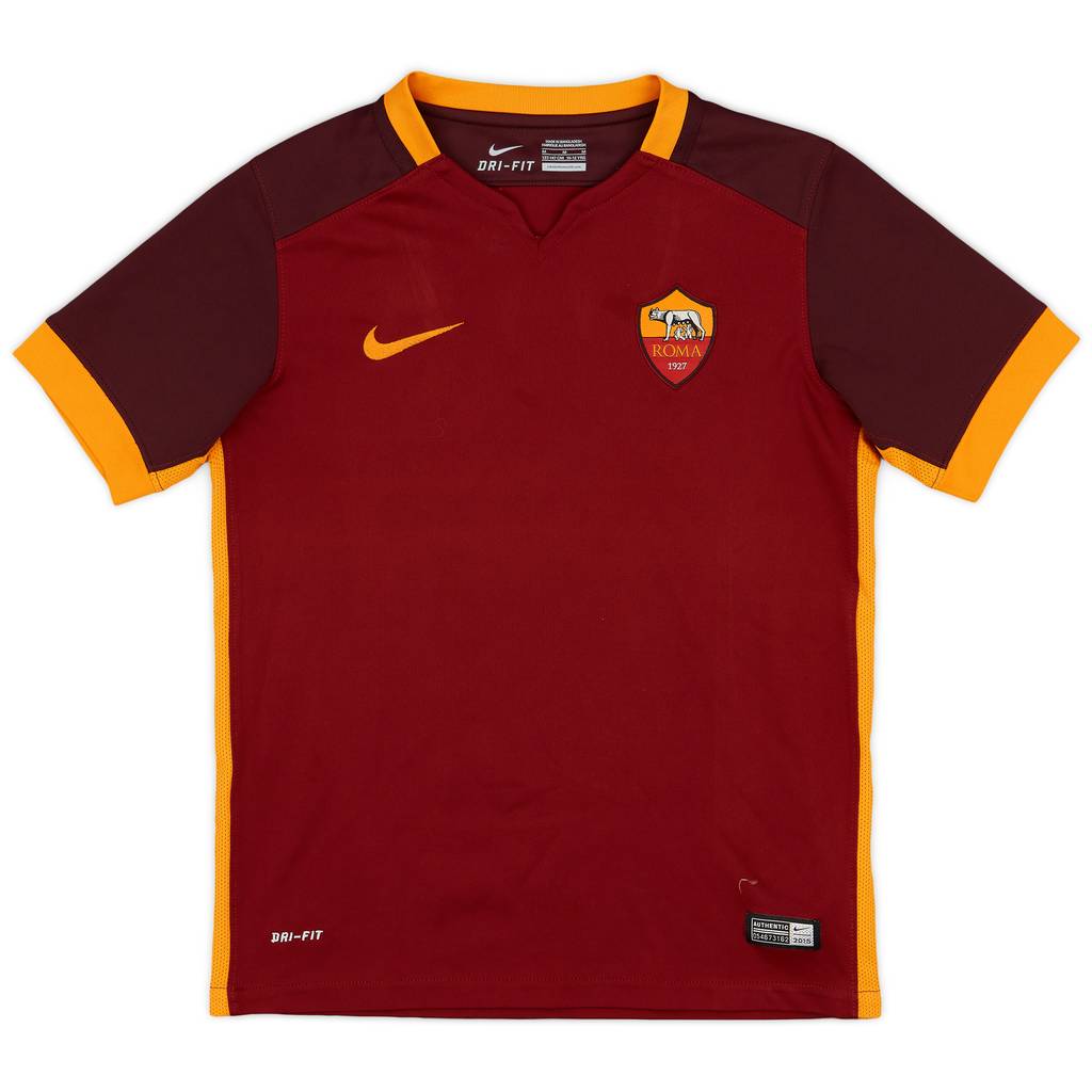 2015-16 Roma Home Shirt - 8/10 - (M.Boys)