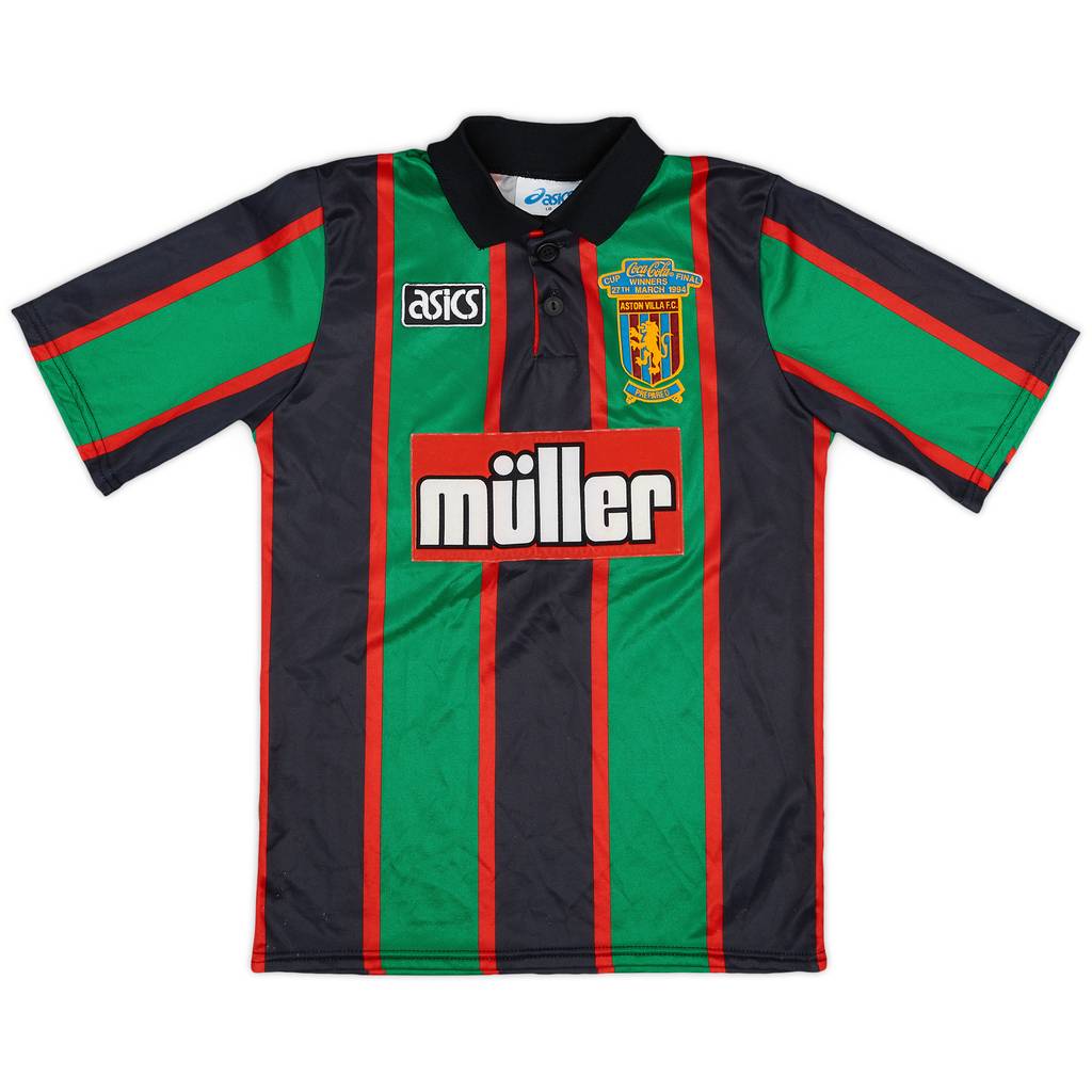 1993-95 Aston Villa 'Coca-Cola Cup Final Winners' Away Shirt - 9/10 - (L.Boys)