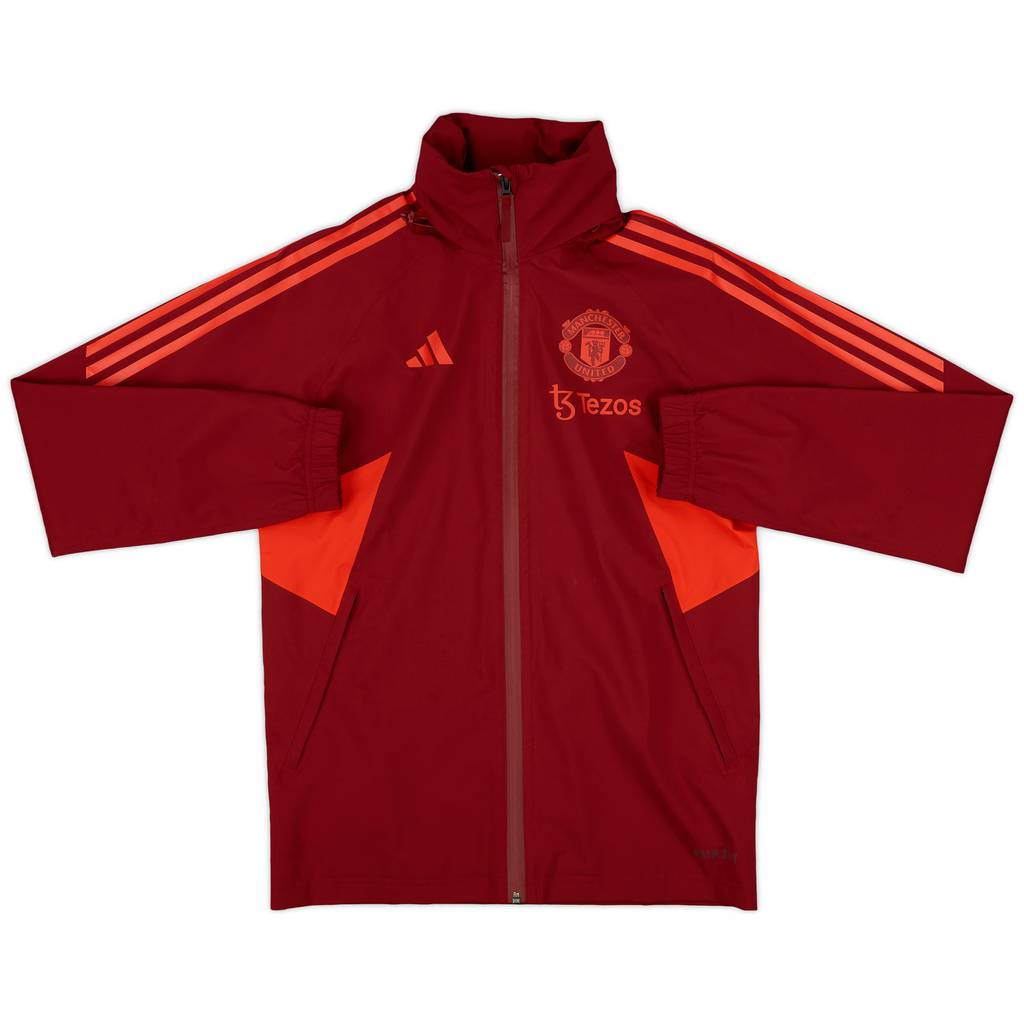 2023-24 Manchester United adidas Hooded Rain Jacket - 7/10 - (XS)