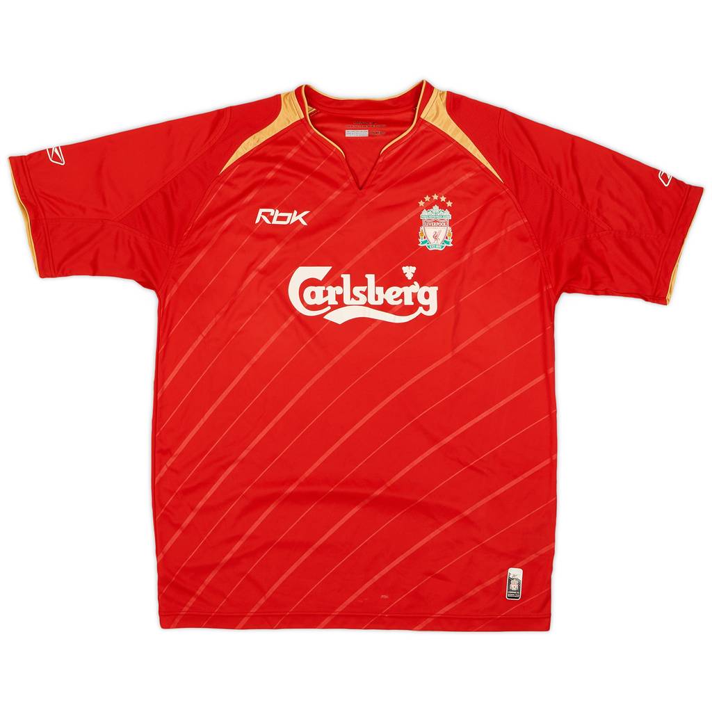 2005-06 Liverpool CL Home Shirt - 8/10 - (L)