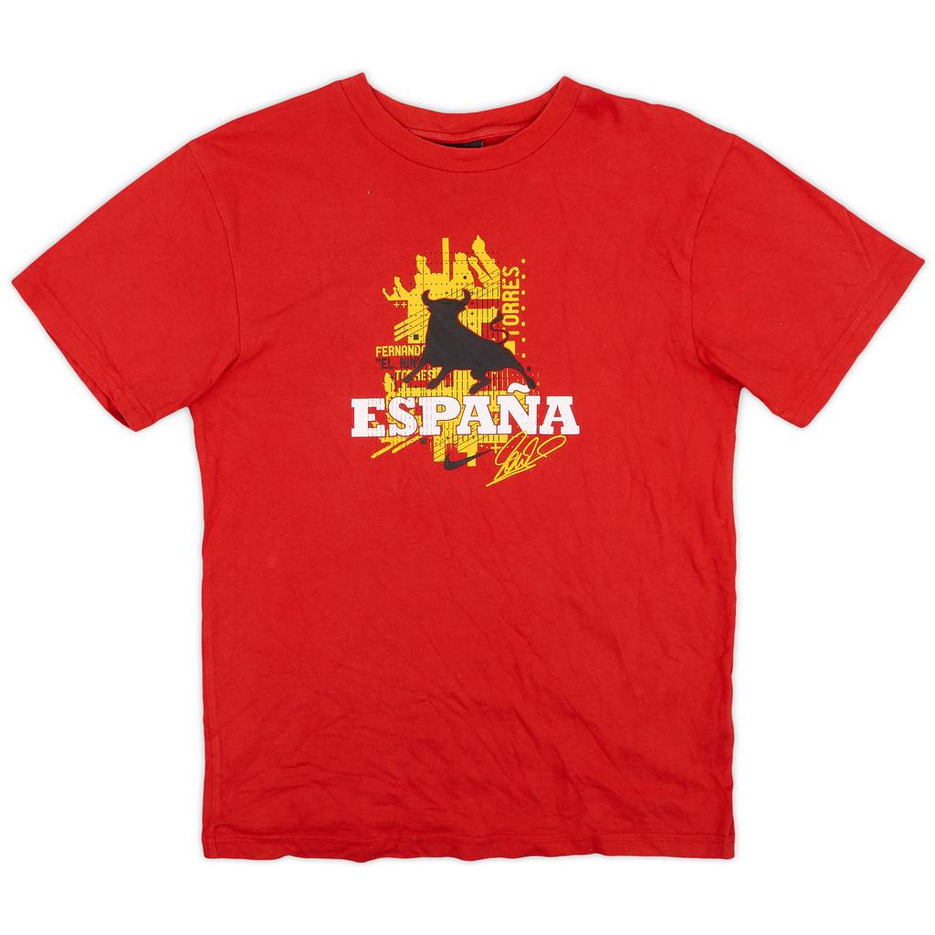 2010 Spain Nike Cotton Tee Torres #9 - 6/10 - (XL.Boys)