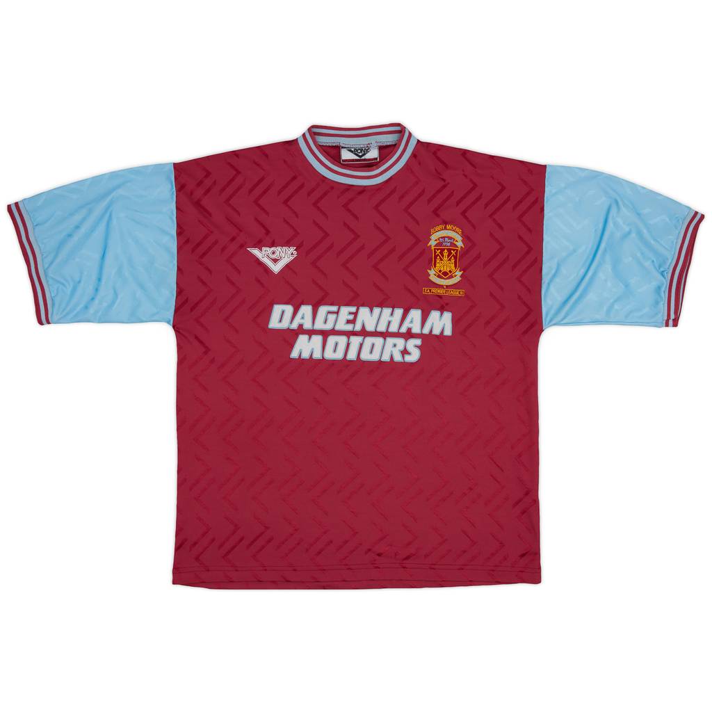 1993-95 West Ham 'Bobby Moore Memorial Match' Home Shirt - 7/10 - (XL)
