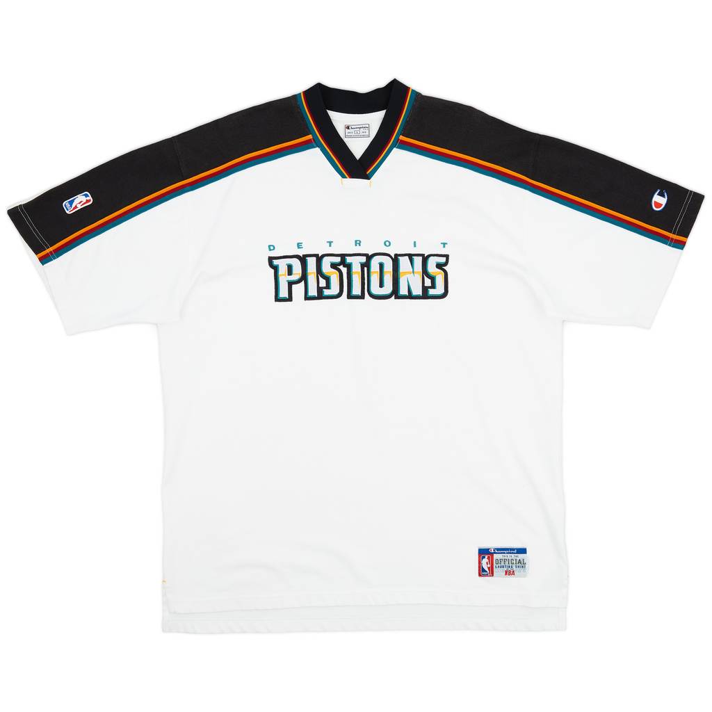 1996-99 Detroit Pistons Champion Shooting Shirt - 8/10 - (L)