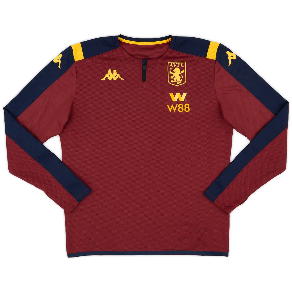 2019-20 Aston Villa Kappa 1/4 Zip Training Top - 9/10 - (XL)