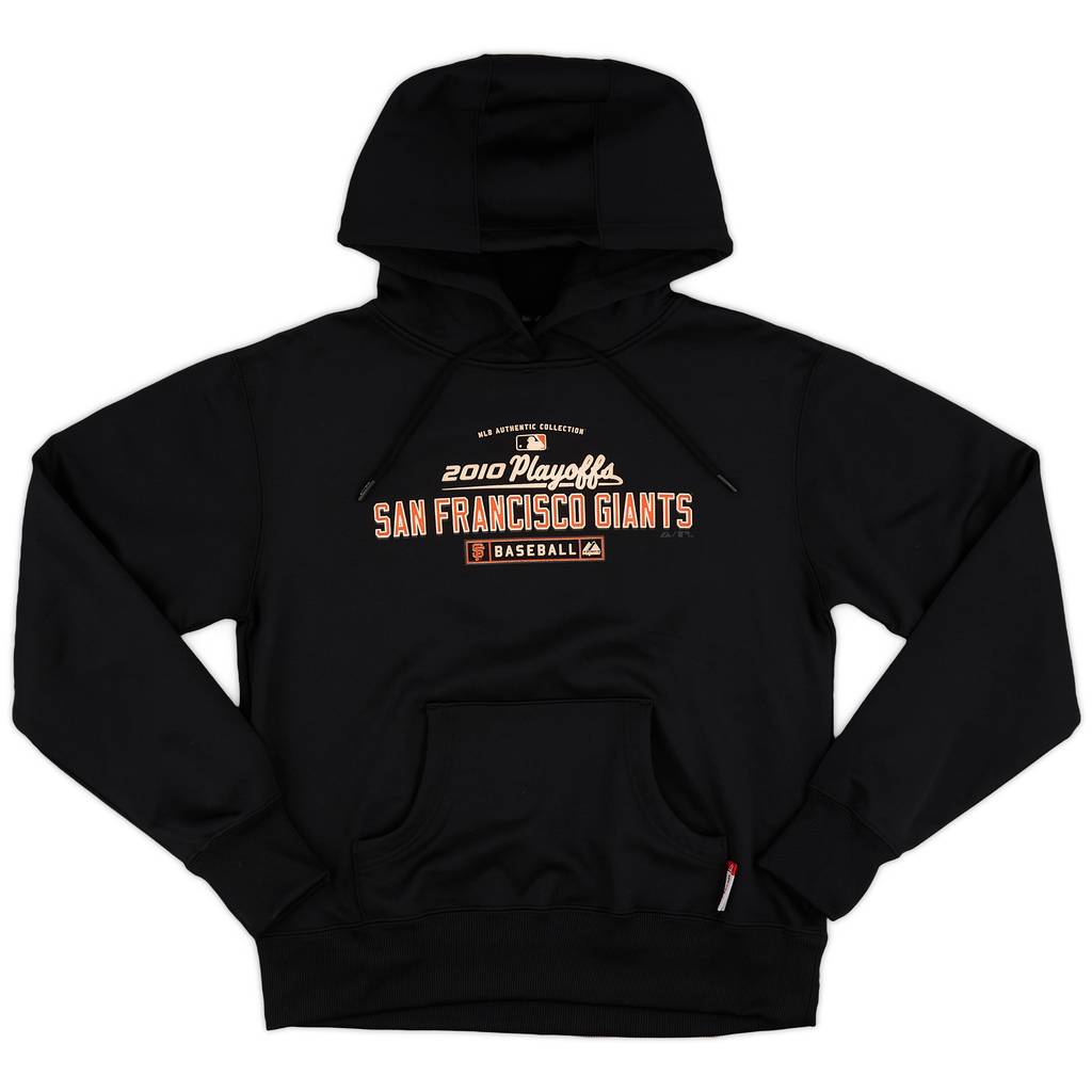 2010 San Francisco Giants Playoffs Majestic Hooded Sweat Top - 9/10 - (S)