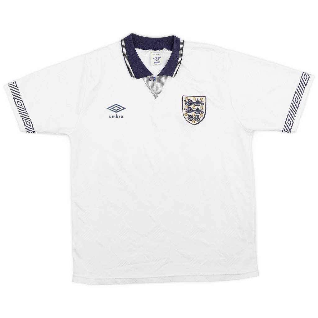1990-92 England Home Shirt - 8/10 - (S)