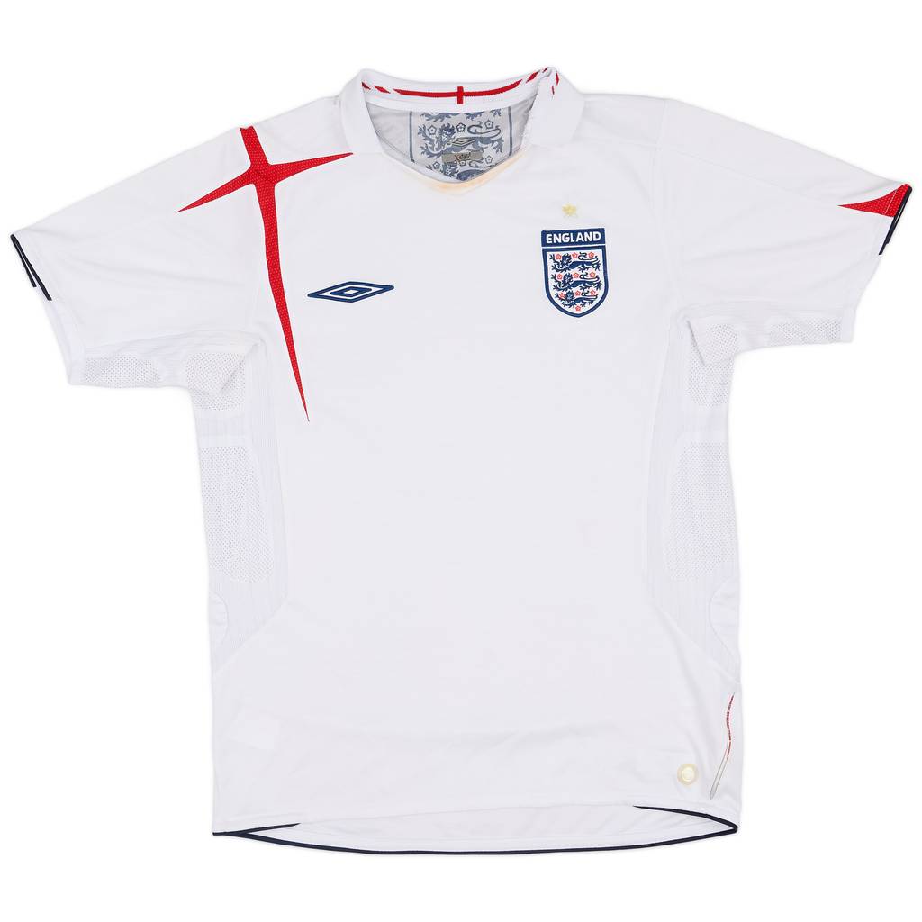 2005-07 England Home Shirt - 3/10 - (M)