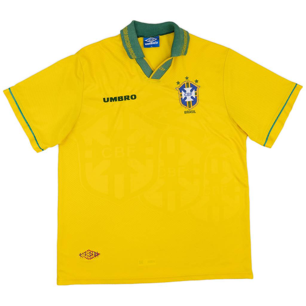 1993-94 Brazil Home Shirt - 7/10 - (XL)