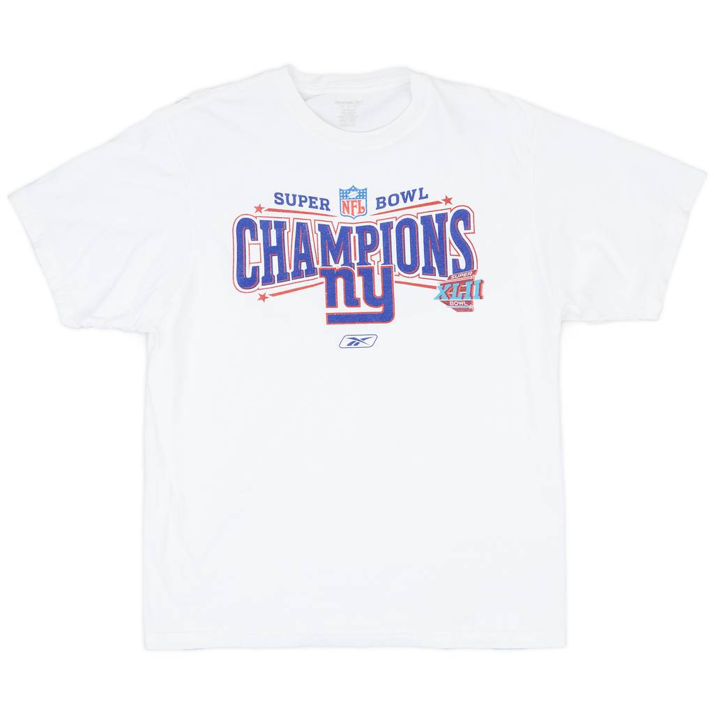 2008 New York Giants Super Bowl XLII Champions Reebok Tee - 7/10 - (M)