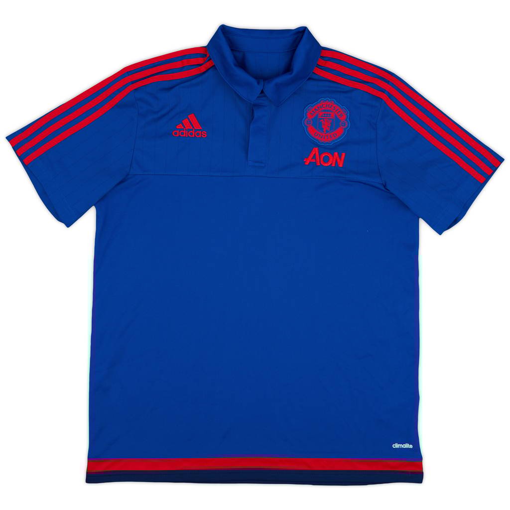 2015-16 Manchester United adidas Polo Shirt - 9/10 - (L)