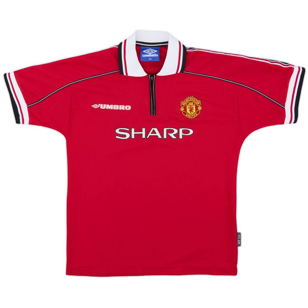 1998-00 Manchester United Home Shirt - 10/10 - (L.Boys)