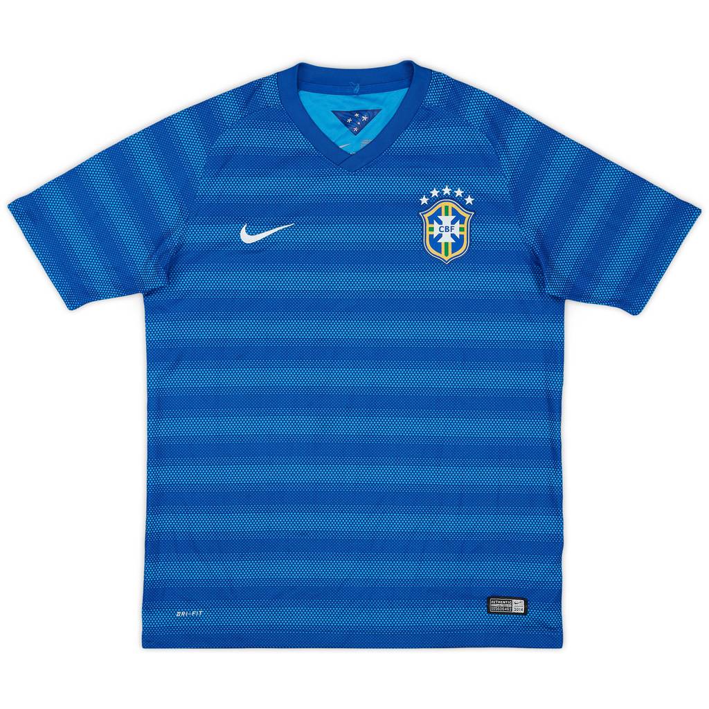 2014-15 Brazil Away Shirt - 9/10 - (XL.Boys)