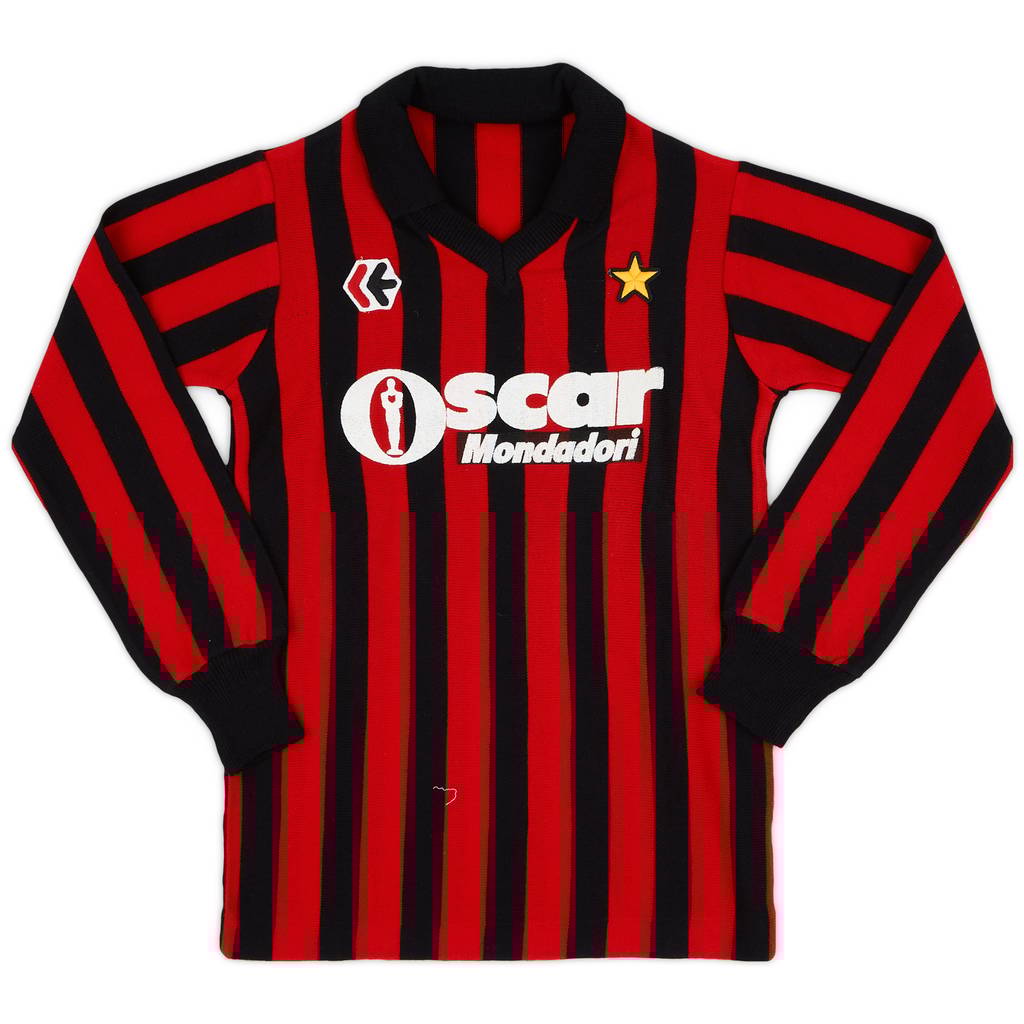 1984-85 AC Milan Home L/S Shirt - 9/10 - (L.Boys)