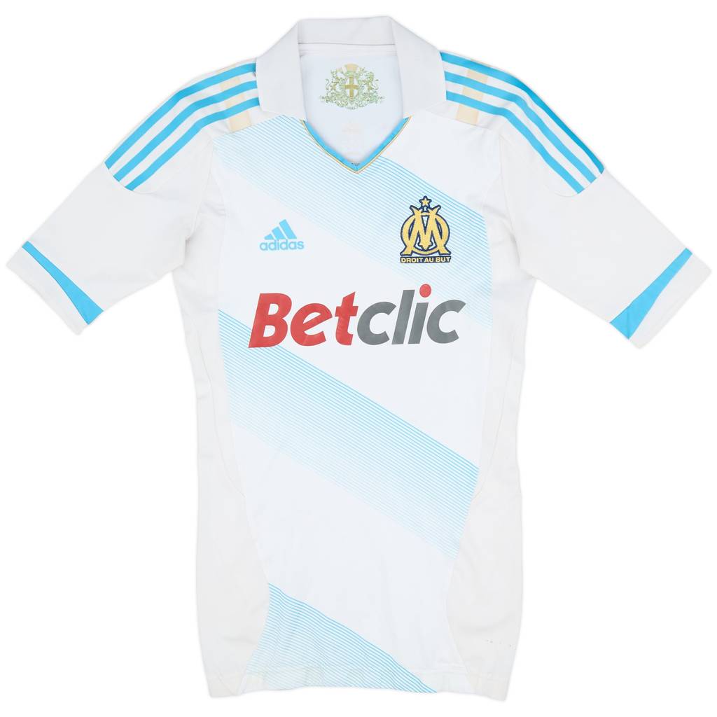 2011-12 Olympique Marseille Player Issue TechFit Home Shirt - 7/10 - (M)