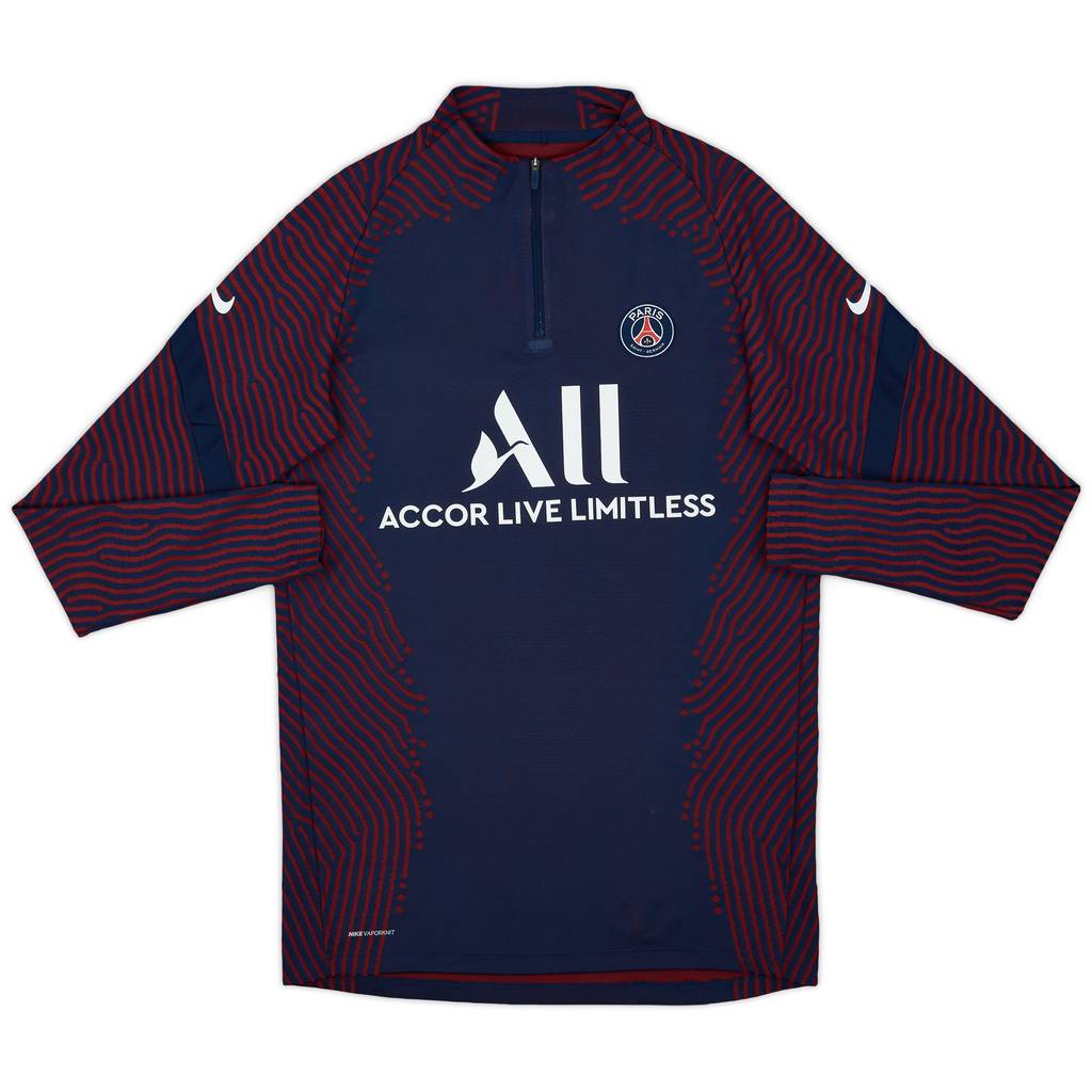 2020-21 Paris Saint-Germain Player Issue Nike Vaporknit 1/4 Zip Training Top - 7/10 - (M)