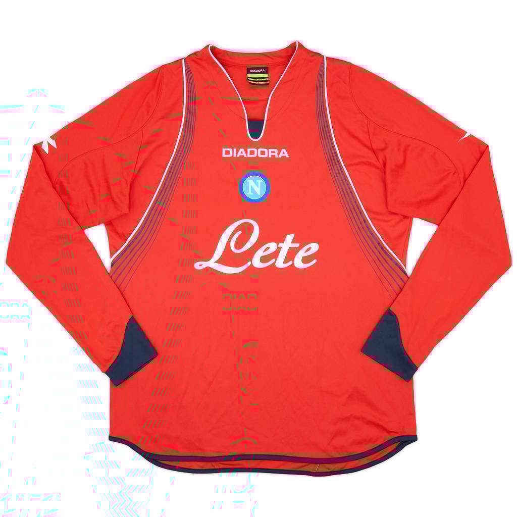2007-08 Napoli Away L/S Shirt - 7/10 - (XL)