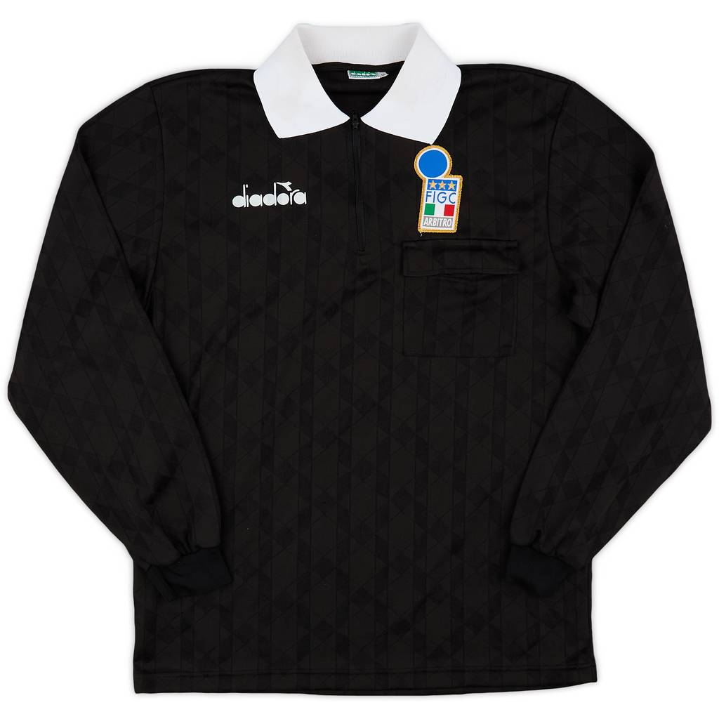1990s Italy FIGC Diadora Referee L/S Shirt - 7/10 - (M)