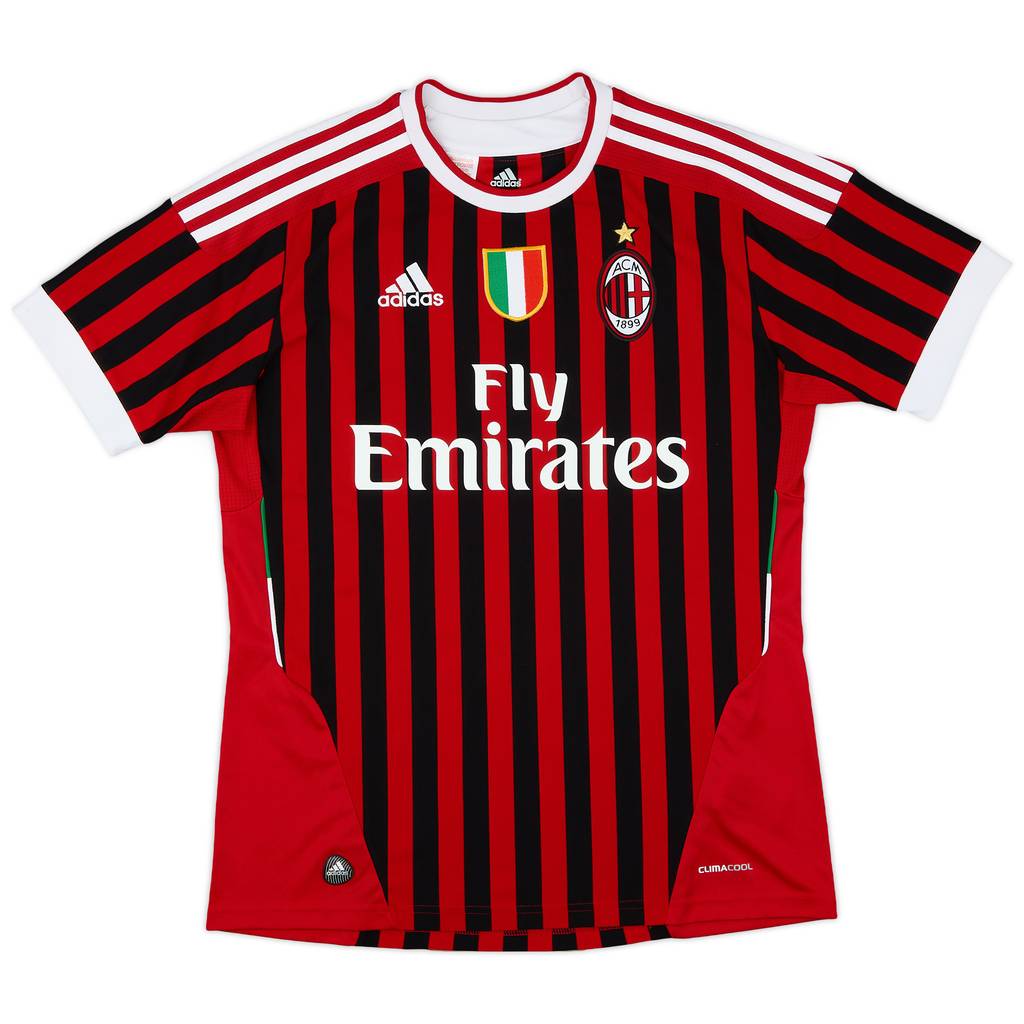 2011-12 AC Milan Home Shirt - 7/10 - (XL.Boys)
