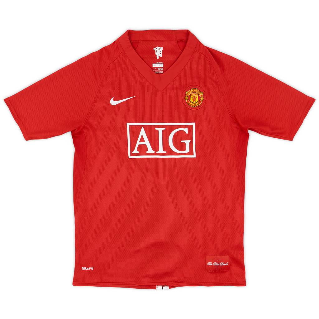 2007-09 Manchester United Home Shirt - 6/10 - (XL.Boys)