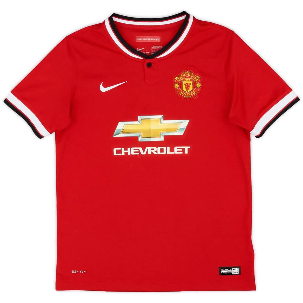 2014-15 Manchester United Home Shirt - 8/10 - (L.Boys)