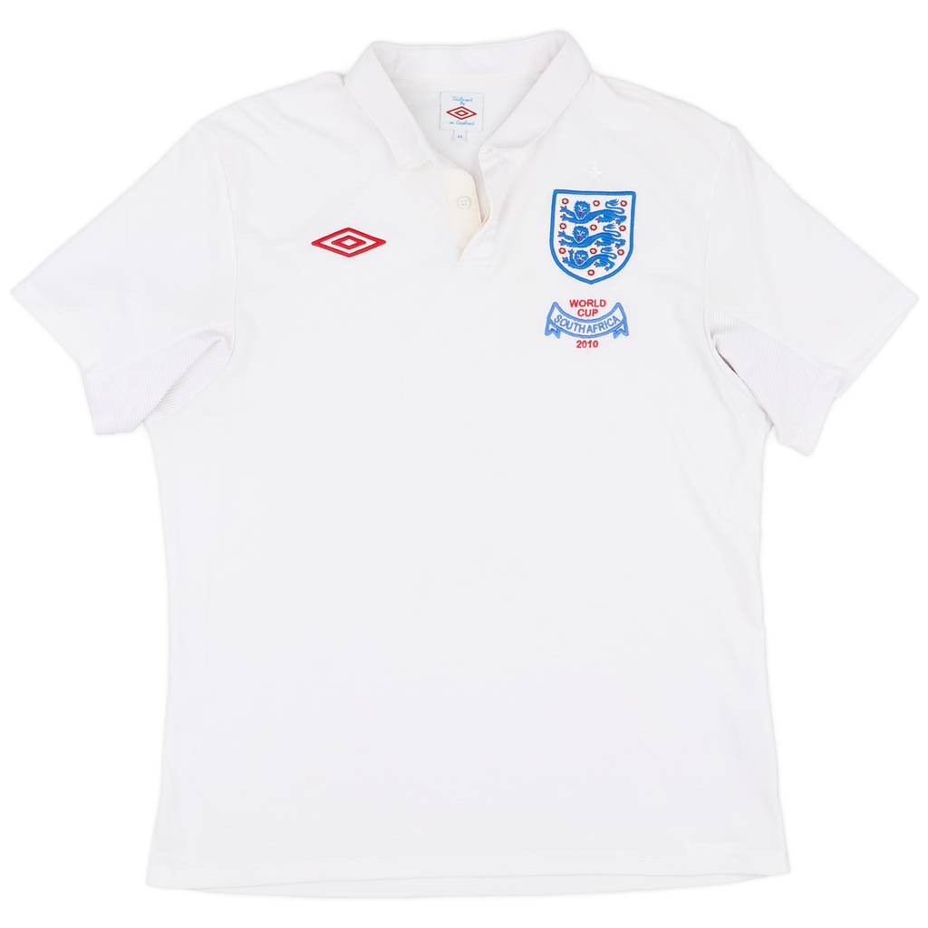 2010-11 England 'Would Cup South Africa 2010' Home Shirt - 8/10 - (L)